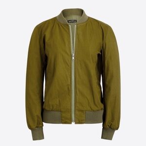 J Crew Mercantile Olive Green Bomber Jacket